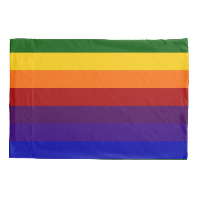 Funda De Cojín Rayas arcoiris (Reverso)