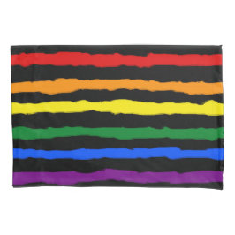 Funda De Cojín Rayas arcoiris gruesas en cualquier color