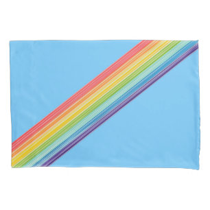 Funda De Cojín Rayas de arco iris diagonales