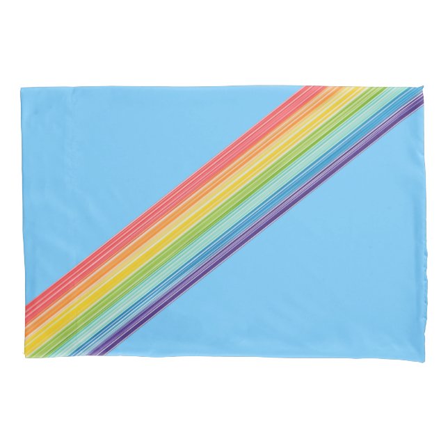 Funda De Cojín Rayas de arco iris diagonales (Anverso)