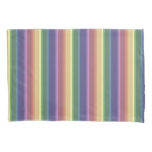 Funda De Cojín Rayas de arco iris mudas