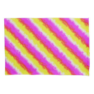 Funda De Cojín Rayas de arco iris rosado de Artdeco