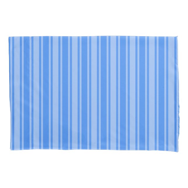 Funda De Cojín Rayas de caramelo azul (Anverso)