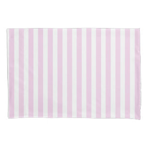 Funda De Cojín Rayas de caramelo rosa pálido y blanco