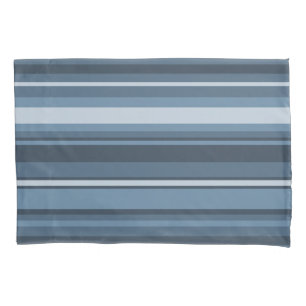 Funda De Cojín Rayas de color gris-azul
