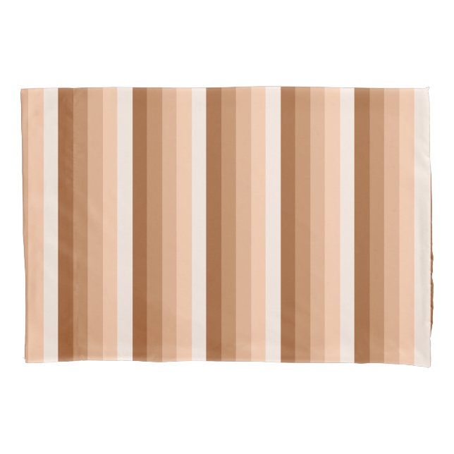 Funda De Cojín Rayas de sombra de naranja quemadas (Anverso)