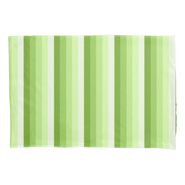 Funda De Cojín Rayas de sombra verde limón (Anverso)