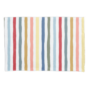 Funda De Cojín Rayas dibujadas a mano en colores modernos de medi