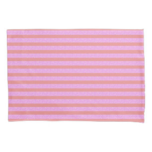 Funda De Cojín Rayas geométricas rosadas