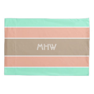 Funda De Cojín Rayas Patrón personalizado monograma almohadas