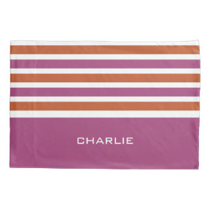 Funda De Cojín Rayas Patrón personalizado monograma almohadas