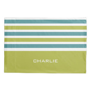 Funda De Cojín Rayas Patrón personalizado monograma almohadas