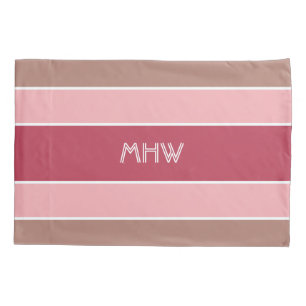 Funda De Cojín Rayas Patrón personalizado monograma almohadas