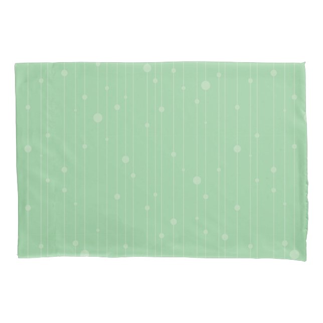 Funda De Cojín Rayas simples y puntas verde de menta moderno (Anverso-izquierdo)
