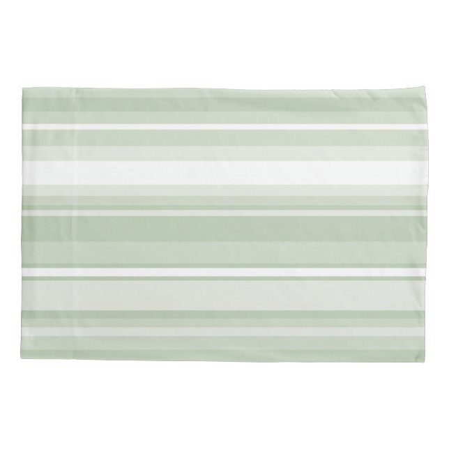 Funda De Cojín Rayas verdes pálidas (Reverso)