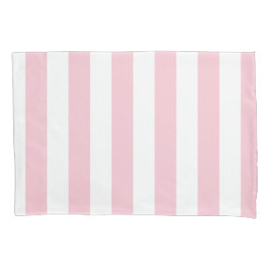 Funda De Cojín Rayas verticales Bebé Rosa Y Rayas Blancas