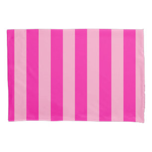 Funda De Cojín Rayas verticales rosadas calientes