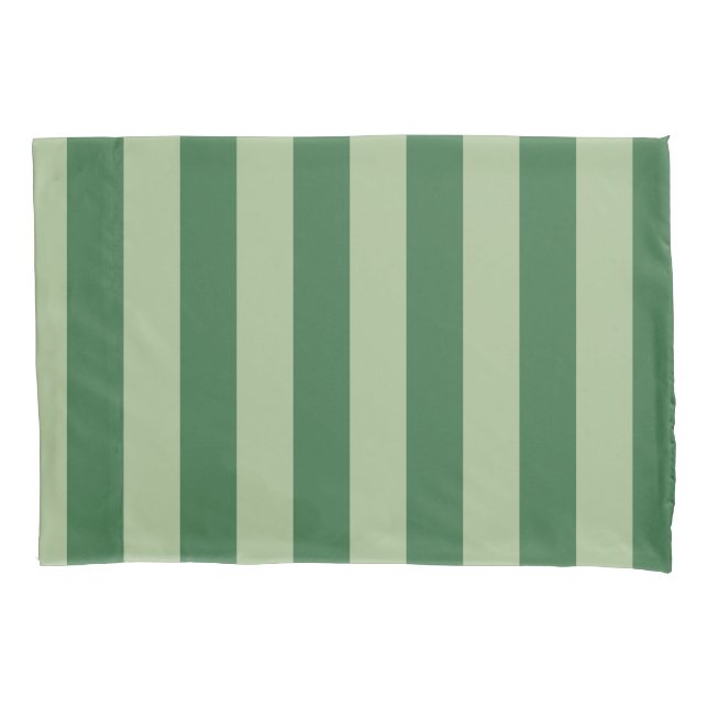 Funda De Cojín Rayas verticales Selva Verde Rayado (Anverso)