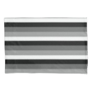 Funda De Cojín Rayos grises negros Ash franja blanca