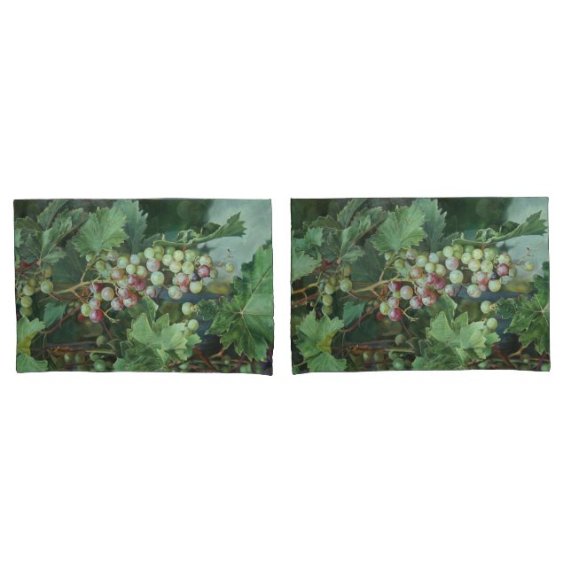 Funda De Cojín Realistic Grape Vine with Leaves – Fine Art (Anverso - Set)
