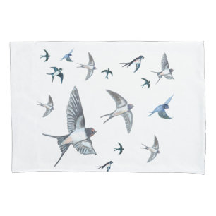 Funda De Cojín Rebaño de aves tragaperras que vuelan