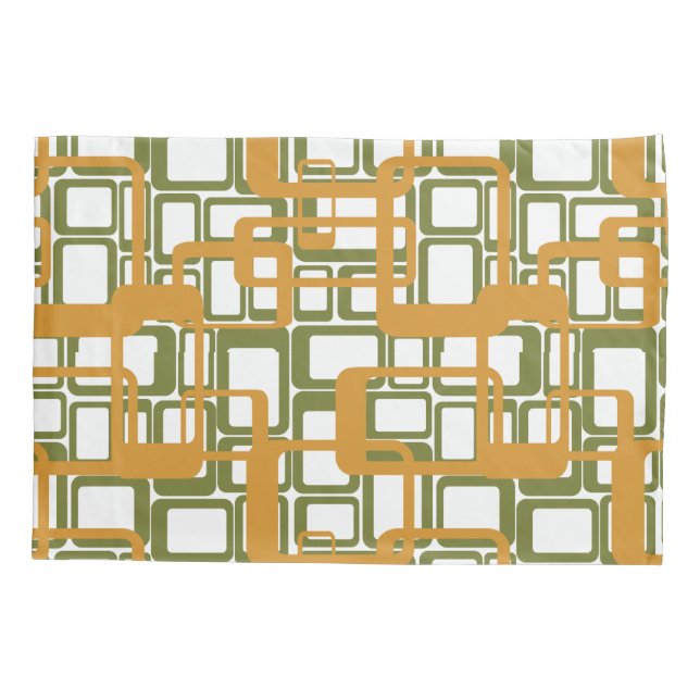 Funda De Cojín Rectángulos modernos más abiertos a mediados del s (Reverso)