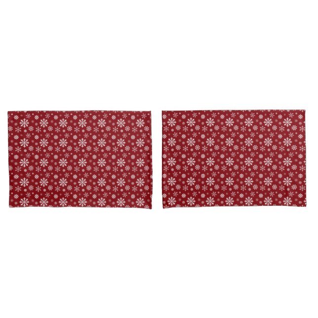 Funda De Cojín Red And White Classic Christmas Snowflake Pattern (Anverso - Set)
