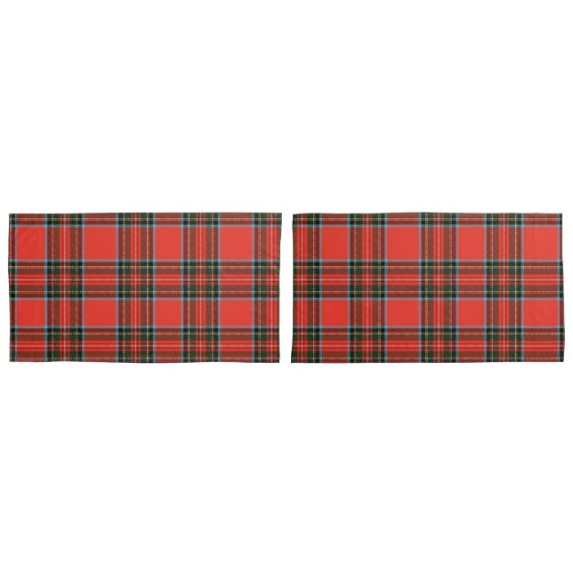 Funda De Cojín Red Black and White Plaid Pattern Style (Anverso - Set)