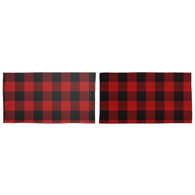 Funda De Cojín Red Buffalo Plaid (Anverso - Set)