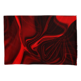 Funda De Cojín Red curves and undulations on dark background
