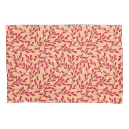 Funda De Cojín  Red Leafy Branches Seamless Pattern