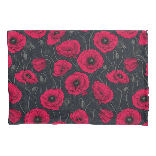 Funda De Cojín Red Poppies (Anverso-izquierdo)