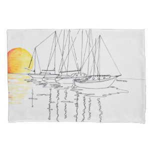 Funda De Cojín Reflejo de barco de vela Concarneau, Bretaña