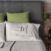 Regalo conmemorativo de boda con monograma moderno