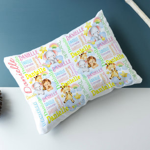 Funda De Cojín Regalos para bebés nombre personalizado collage an