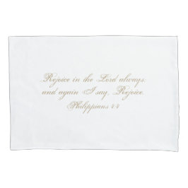 Funda De Cojín Regocijaos siempre en el Señor. La Biblia Verse El