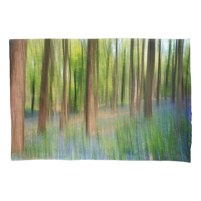Funda De Cojín Reino Unido| Bosque de roble azul en primavera (Anverso-izquierdo)