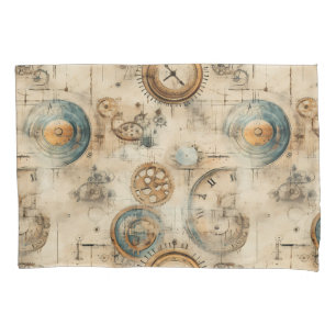 Funda De Cojín Reloj de vapor de color rugoso (7)