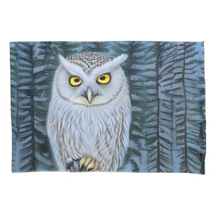 Funda De Cojín Reloj silencioso - Lechuza gris de los bosques de