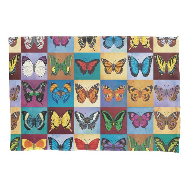 Funda De Cojín Remiendo de la mariposa (Anverso)