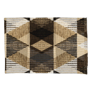 Funda De Cojín Repetición de geometría: diseño de fondo texturiza