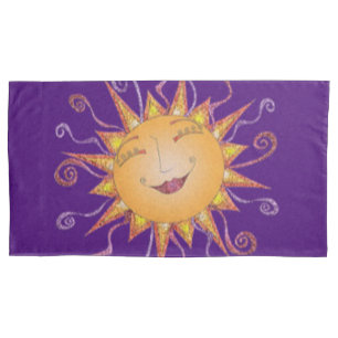 Funda De Cojín Resplandor solar feliz brillante