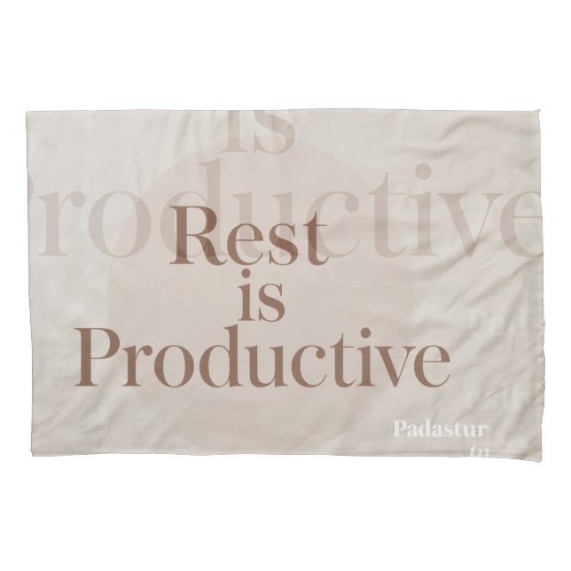 Funda De Cojín Rest Is Productive Blanket | Cozy Neutral Self-Car (Anverso)