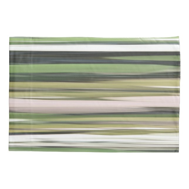Funda De Cojín Resumen #2: Desenfoque verde oliva (Reverso)