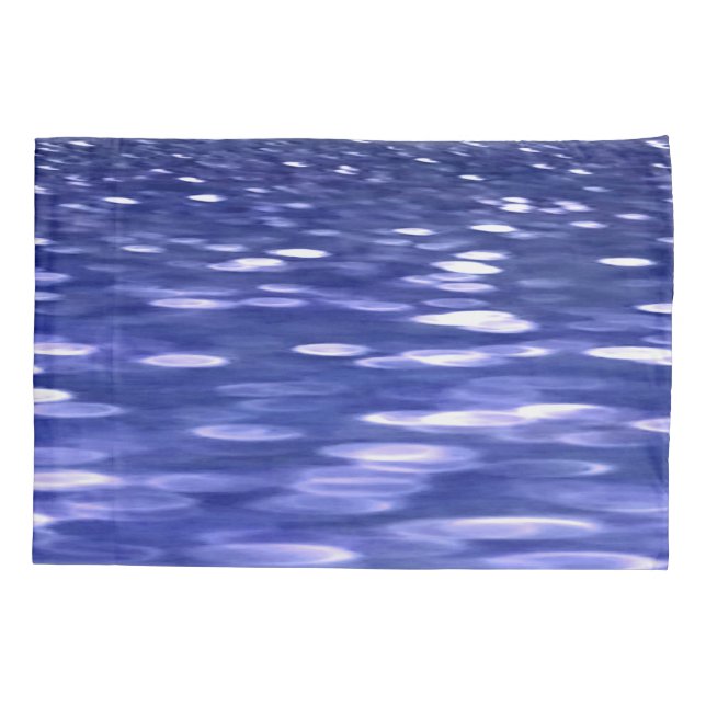 Funda De Cojín Resumen #3: Brillo azul (Reverso)