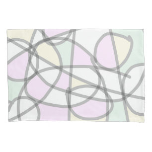 Funda De Cojín Resumen Arte Pale Beige Coral Amarillo Rosa