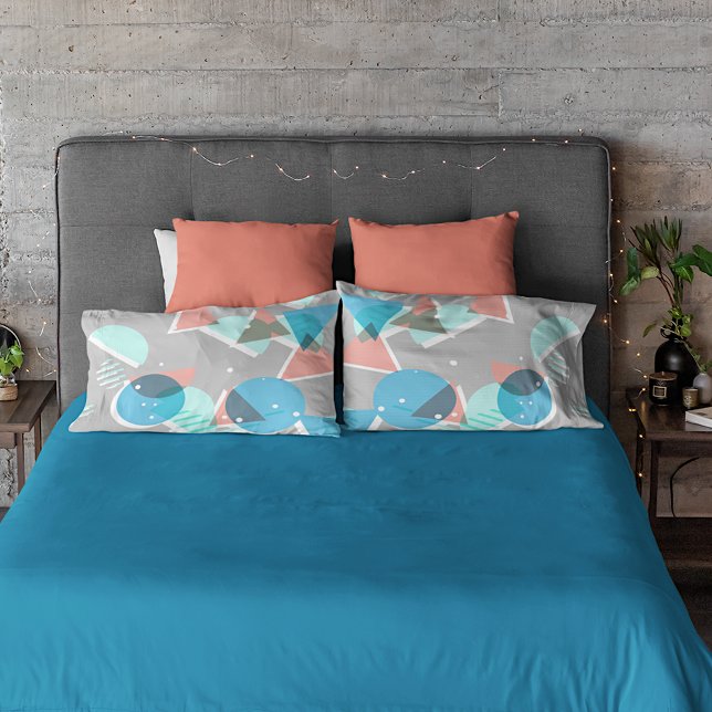 Funda De Cojín Resumen Bauhaus Half Circles Mod Pop Art Pattern (Subido por el creador)