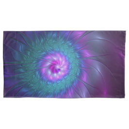 Funda De Cojín Resumen Belleza floral Flor de arte fractal colori