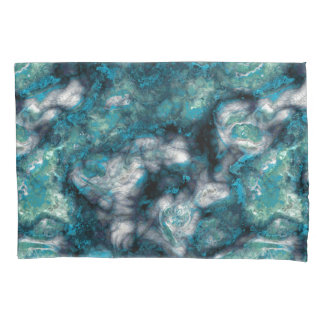 Funda De Cojín Resumen de la piedra de salpicadura turquesa