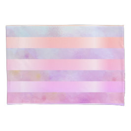 Funda De Cojín Resumen de las franjas arcoiris en acuarela